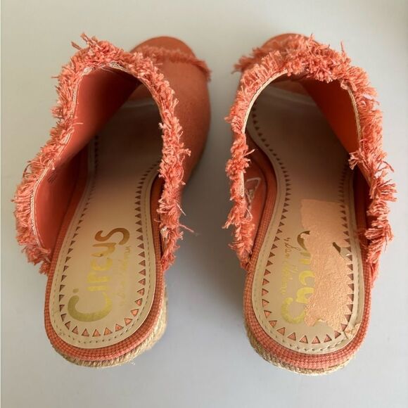 Circus by Sam Edelman Baker Orange Espadrille Wedge Sandals - Picture 2 of 8